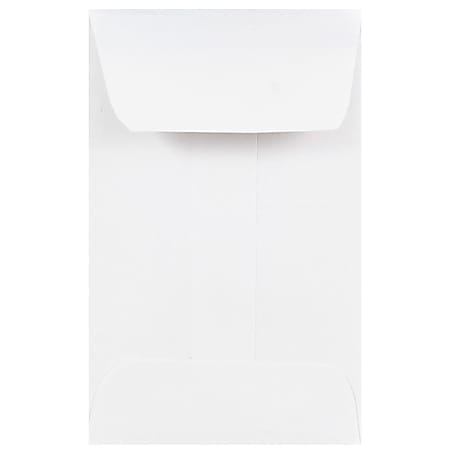 JAM Paper® Coin Envelopes, #1, Gummed Seal, White,