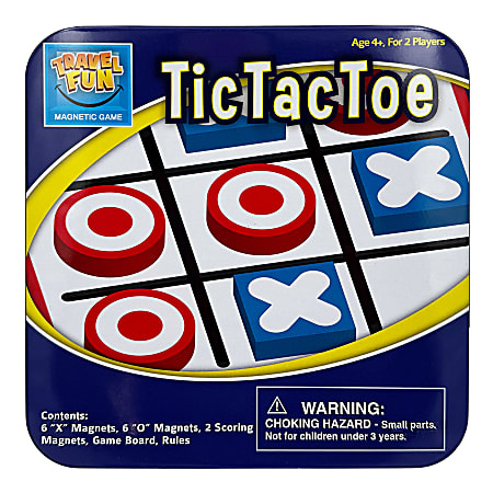 Innovative Designs Tic Tac Toe Magnetic Travel Game Tin, 4+