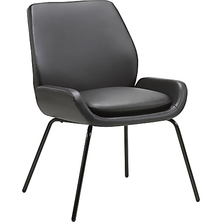 Lorell U-Shaped Seat Guest Chair - Bonded Leather