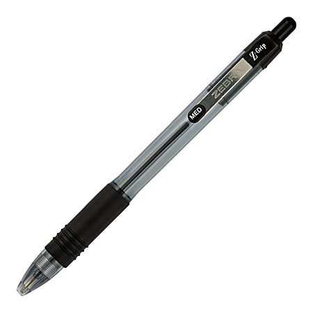 Black Ink, Zebra Pen Z-Grip Retractable Ballpoint Pen 1.0mm Medium Point 
