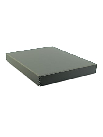 Lineco Drop-Front Storage Box, 9" x 12" x 1 1/2", Black