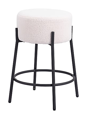 Zuo Blanche Counter-Height Stools, Ivory, Set Of 2 Stools