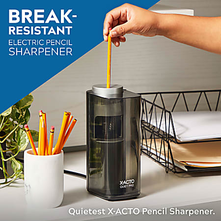 Silent pencil outlet sharpener