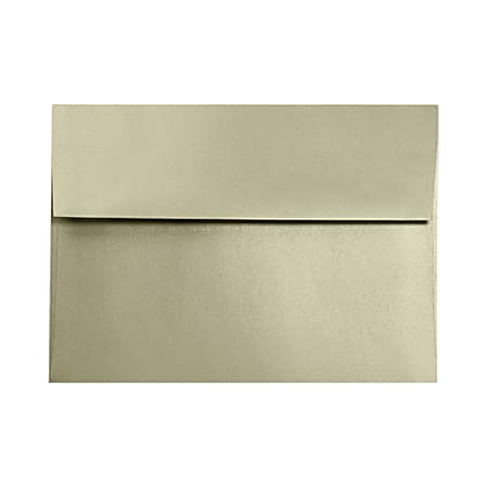 LUX Invitation Envelopes, A9, Gummed Seal, Silversand, Pack Of 50