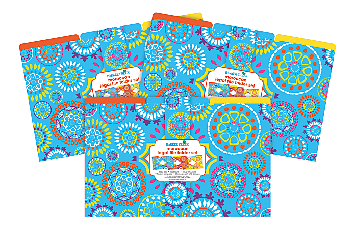 Barker Creek On Point File Folders, Legal Size, Moroccan, Pack Of 27