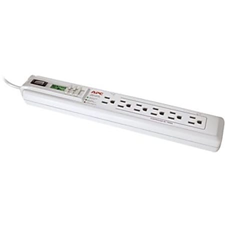 SurgeArrest Surge Protector, 6 AC Outlets, 3 ft, 1,020 J, White