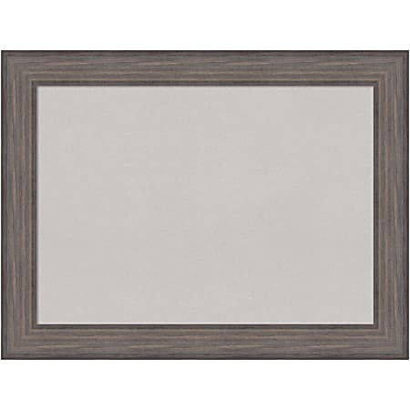 Amanti Art Cork Bulletin Board, 33" x 25", Gray, Country Barnwood Wood Frame