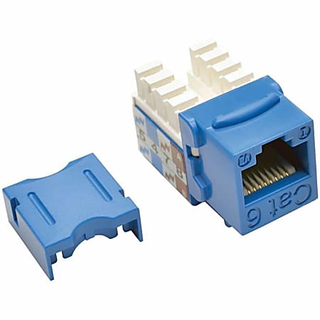 Tripp Lite by Eaton Cat6/Cat5e 110 Style Punch Down Keystone Jack - Blue 25-Pack TAA - 25 Pack - 1 x RJ-45 Network Female - Blue - TAA Compliant