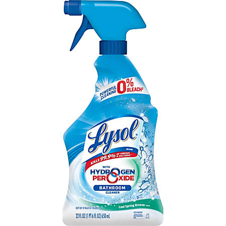 Lysol® Power & Free™ Bathroom Cleaner With Hydrogen Peroxide, Cool Spring Breeze Scent, 22 Oz Bottle