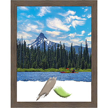 Amanti Art Hardwood Mocha Picture Frame, 25" x 31", Matted For 22" x 28"