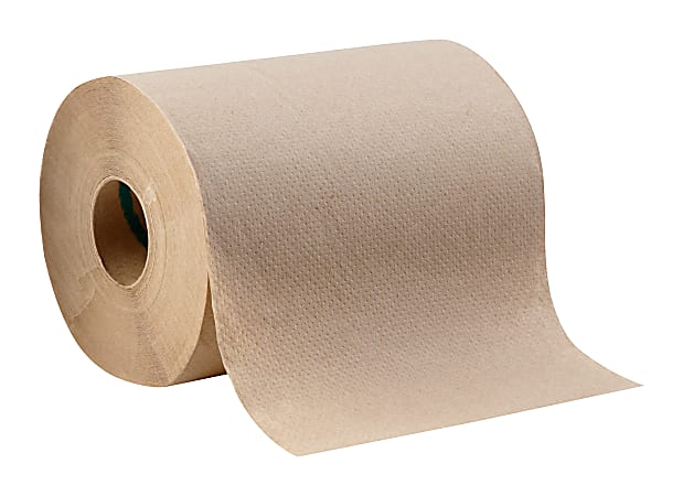 Highmark® 1-Ply Hardwound Roll Towels, 8" x 350', 100% Recycled, Brown, Case Of 12