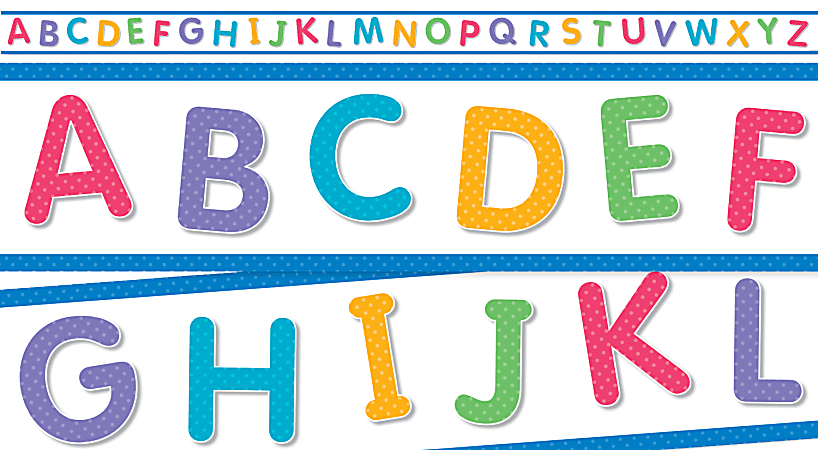 Scholastic Teacher's Friend ABC Mini Bulletin Board Border, 6 5/16" x 24 7/16", Pre-K - Grade 2, Pack Of 72