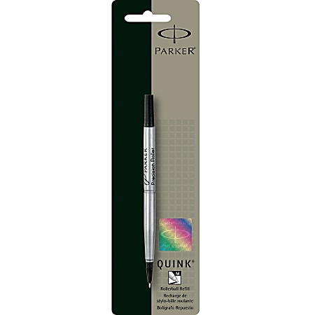 Parker® Rollerball Pen Refill, Medium Point, 0.7 mm, Black, 30215