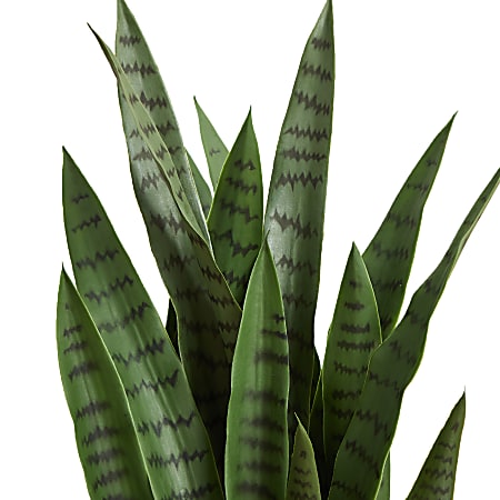 38 Sansevieria Artificial Plant, Green, Nearly Natural