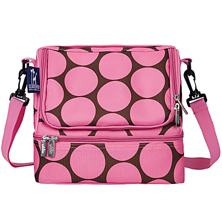 Wildkin Double Decker Lunch Bag, Big Dot Pink