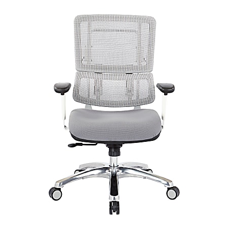 Pro-Line II™ Pro X996 Vertical Mesh High-Back Chair, White/Dove Steel/Polish Aluminum