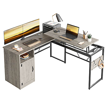 Bestier 60 W Standing Desk With Storage Cabinet Accessory