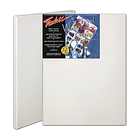 Fredrix Archival Watercolor Stretched Canvases, 12" x 16", Pack Of 2