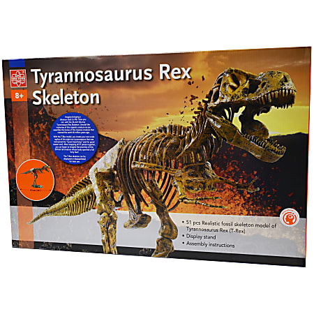 Edu-Toys T-Rex Skeleton, Multicolor, Grades 3-12, Set Of 51 Pieces