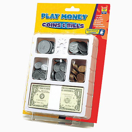 Educational Insights® Play Money Coins And Bills Tray