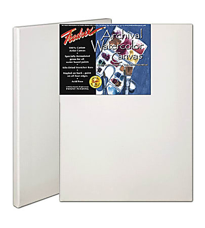 Fredrix Archival Watercolor Stretched Canvases, 9" x 12", Pack Of 2