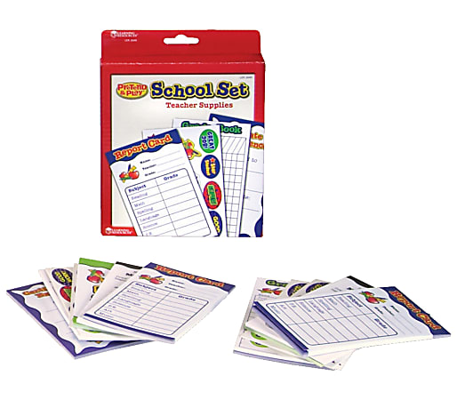 Learning Resources Pretend Play Teacher Supplies School Set 7 H x 5 12 W x 1 D Grades Pre K 2 Office Depot