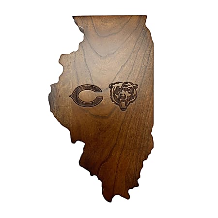 Imperial NFL Wooden Magnetic Keyholder, 10”H x 5-1/2”W x 3/4”D, Chicago Bears
