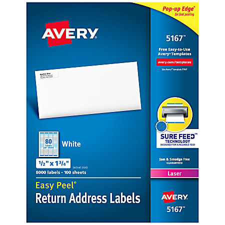 Avery® Easy Peel® Return Address Labels With Sure