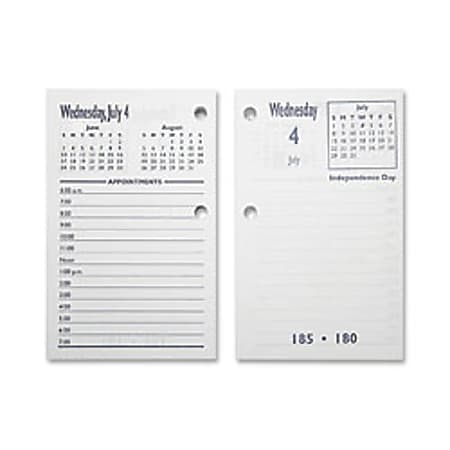 SKILCRAFT Type II Calendar Pad Refill, 3 1/2" x 5 1/2", White, January-December 2013