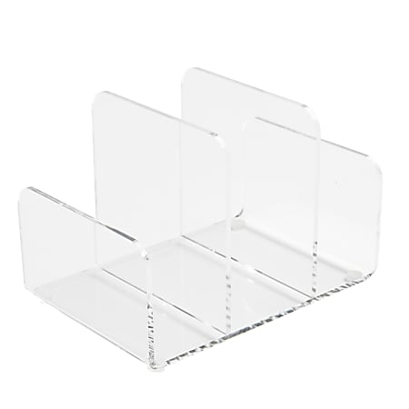 russell+hazel Acrylic Small Collator - 4" x 5.6" Desktop Organizer for Papers, Files, Notebooks or Books - Desktop Organization