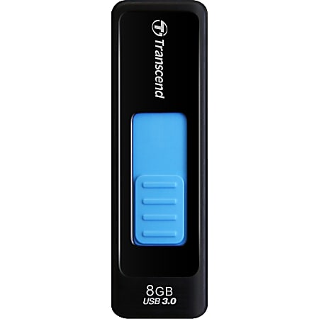 Transcend 8GB JetFlash 760 USB 3.0 Flash Drive - 8 GB - USB 3.0 - Black, Purple - Lifetime Warranty