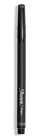 Sharpie Felt Tip Pens, 0.4mm, Fine Point, Black Barrel, Black ink