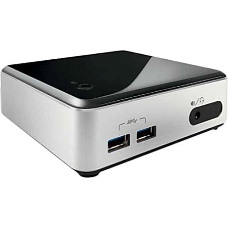 Intel D34010WYK Desktop Computer - Intel Core i3 i3-4010U 1.70 GHz DDR3L SDRAM - Ultra Compact - Silver, Black