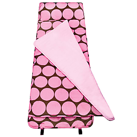 Wildkin Nap Mat, Big Dot, 50"H x 20"W x 1 1/2"D, Pink