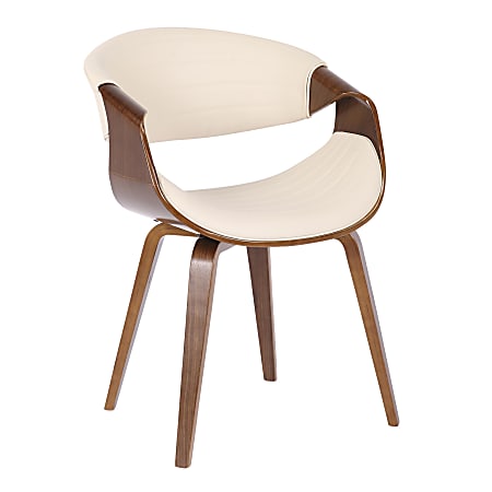 LumiSource Symphony Chair, Cream/Walnut