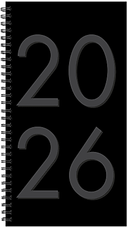 2026 Willow Creek Press Weekly/Monthly Spiral Pocket Planner, 3-1/2" x 6-1/2", Black, January To December, 57315