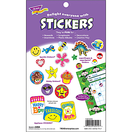 Trend Sparkle Stickers Large Super Stars Pack Of 160 - Office Depot