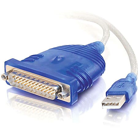 C2G 6ft USB to Serial Adapter - USB to DB25 Serial RS232 Cable - M/M - Serial adapter - USB - RS-232 - gray