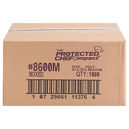 Protected Chef Disposable General Purpose Gloves, Medium Size, Clear, Box Of 100
