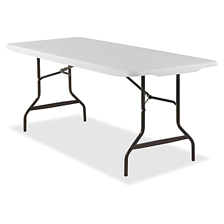 Lorell® Ultra-Light Banquet Folding Table, 8'W, Platinum