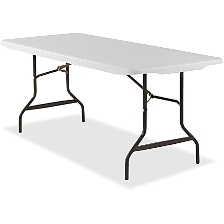 Lorell® Ultra-Light Banquet Folding Table, 6'W, Platinum