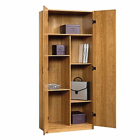 Sauder® Beginnings™ Storage Cabinet, 5 Shelves, 71 1/2"H x 29 5/8"W x 16"D, Highland Oak