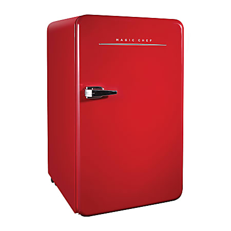 Magic Chef 3.2-Cu. Ft. Retro Mini Fridge With Manual Defrost, Red