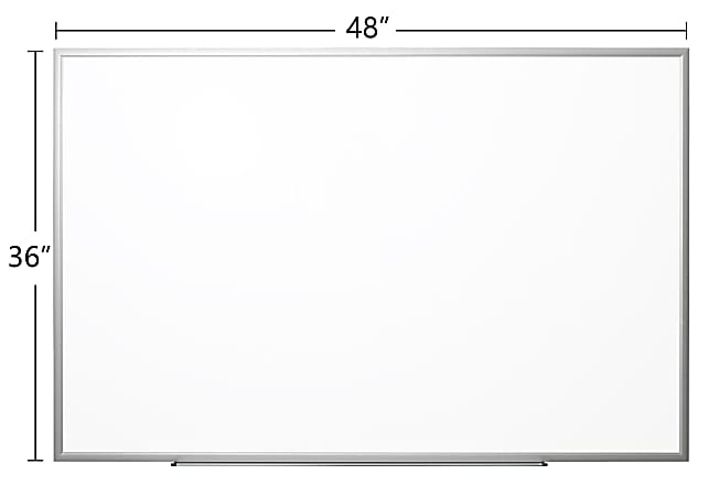 Realspace Magnetic Dry Erase Whiteboard 36 x 48 Aluminum Frame