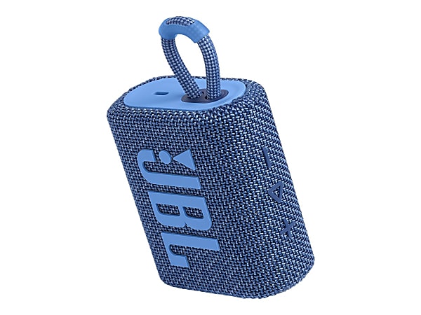 JBL GO 3 Eco 4.2 W Wireless Ultra Portable Waterproof Speaker 100percent  Recycled Blue - Office Depot