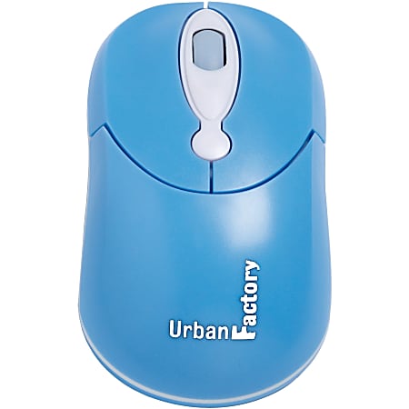 Urban Factory Crazy Mouse - Optical - Cable - Blue - USB - 800 dpi - Scroll Wheel - 3 Button(s) - Symmetrical