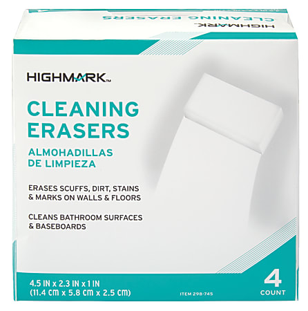 Highmark® Multi-Purpose Cleaning Erasers, 0.08 Oz, Pack Of 4