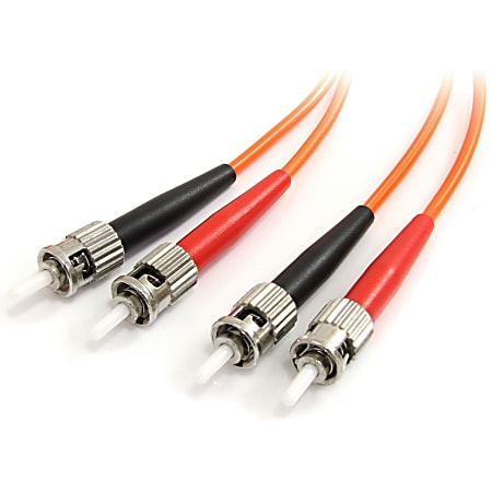 StarTech.com 2m Fiber Optic Cable - Multimode Duplex 62.5/125 - LSZH - ST/ST - OM1 - ST to ST Fiber Patch Cable - Connect fiber network devices