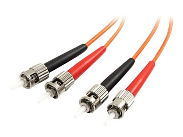 StarTech.com 2m Fiber Optic Cable  - LSZH - ST/ST - OM1 - ST to ST Fiber Patch Cable  - 2m ST Fiber Optic Cable - 2 m ST to ST Fiber Patch Cable - 2 meter ST Fiber Cable
