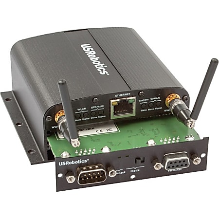 U.S. Robotics Courier Cellular Modem/Wireless Router - 3G - CDMA2000 - UMTS(2 x External) - 1 x Network Port - Fast Ethernet - VPN Supported - Rail-mountable, Wall Mountable